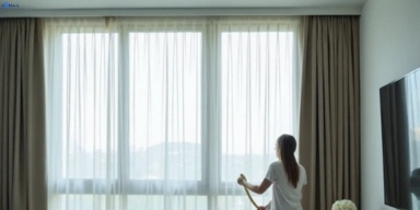 Delicate sheer drape cleaning breakfast-point-nsw Matty Curtain Cleaning