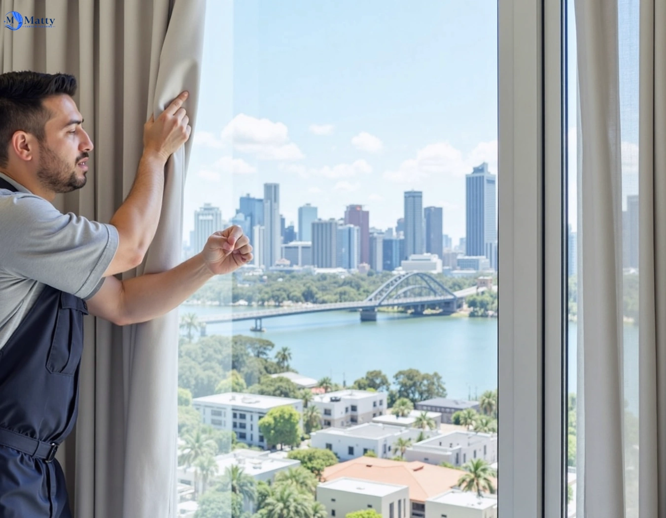 Professional curtain steam cleaning service breakfast-point-nsw QLD by Matty Curtain Cleaning